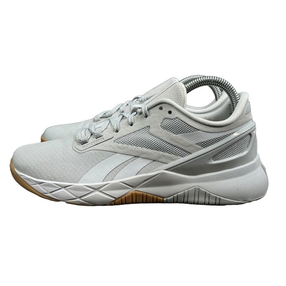 Reebok Nanoflex Pure Grey White Trainer Shoes GZ0256 Women's Size 8 - Picture 3 of 10